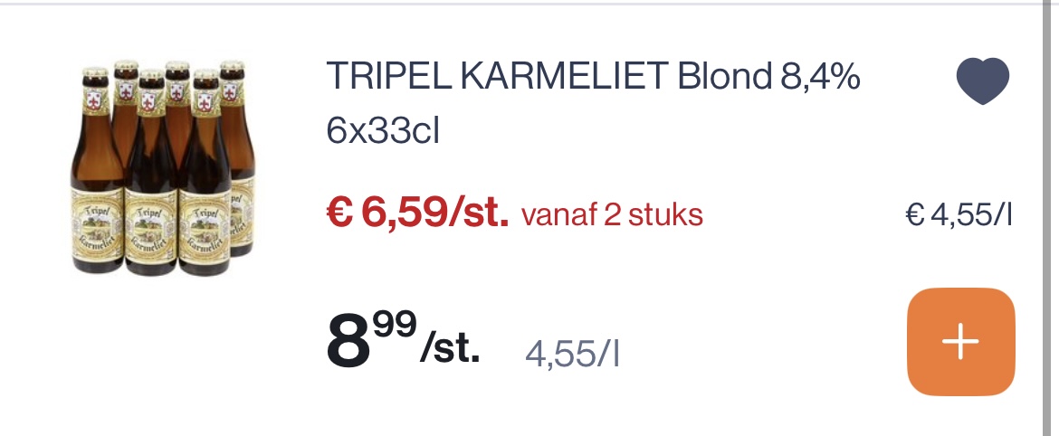 Tripel karmeliet blond bier in promo