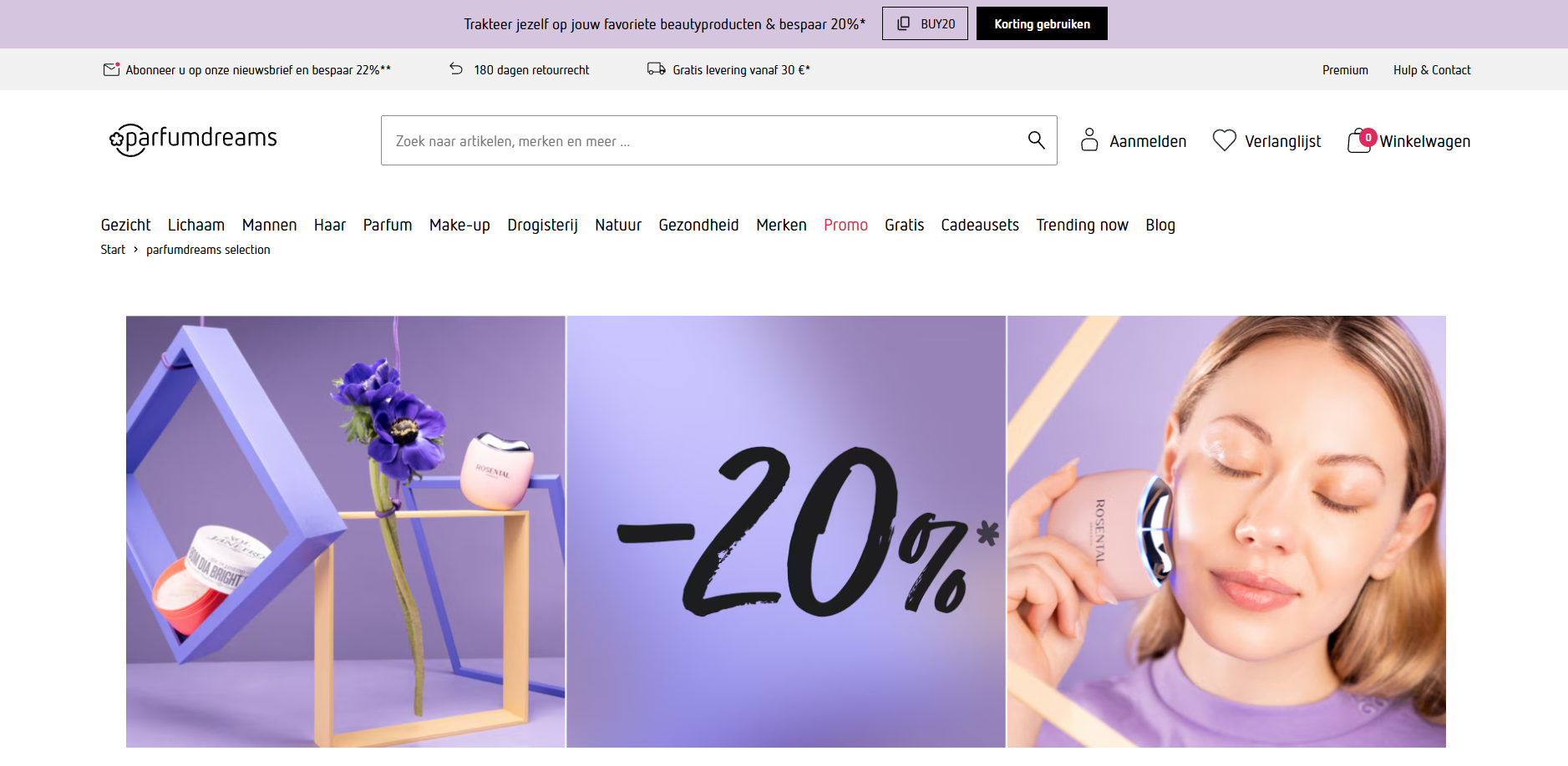 Nieuwe geur nodig? Nu 20% bij parfumdreams