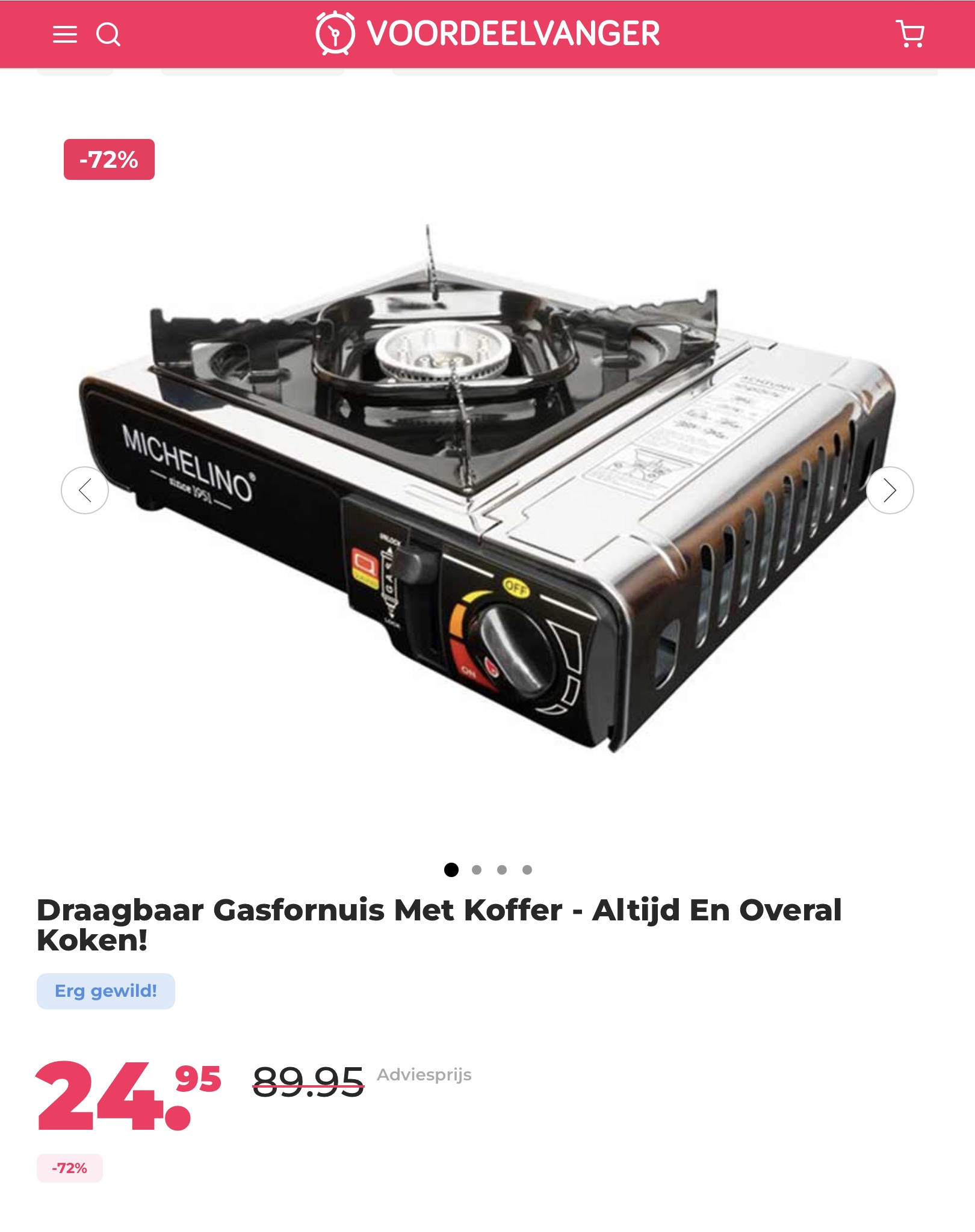 Draagbaar gasfornuis