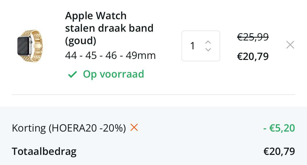 Kortingscode smartwatchbanden