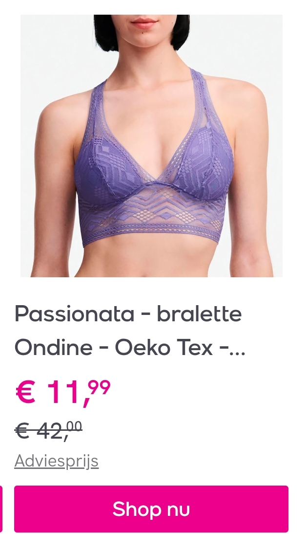 Tot 70% korting op Chantelle en Passionata