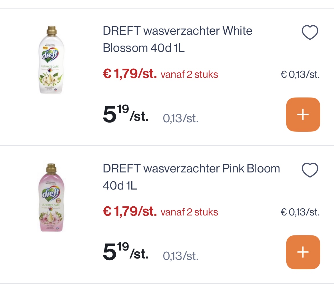 Dreft wasverzachter reactie op Carrefour