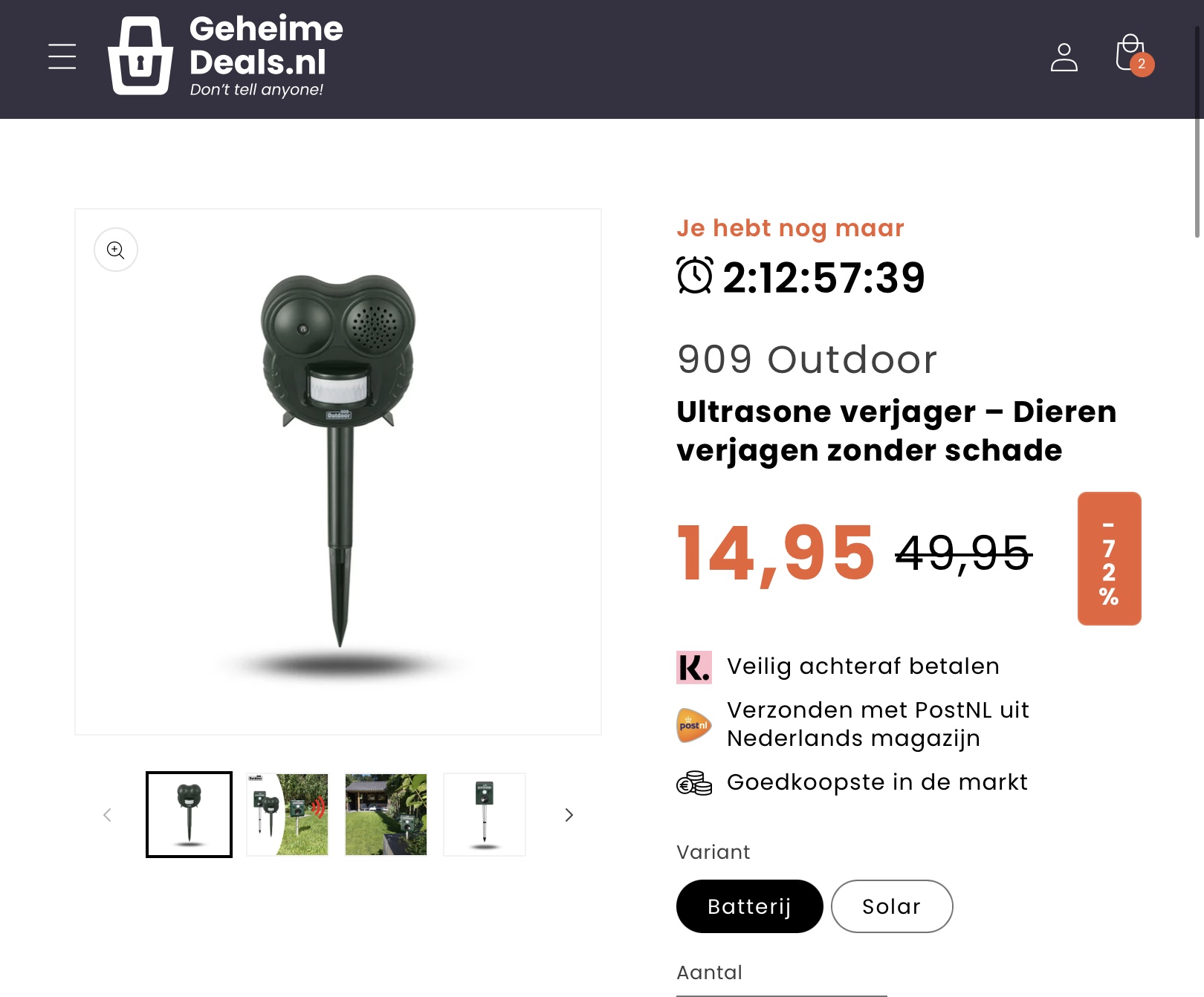 Ultrasone dierenverjager