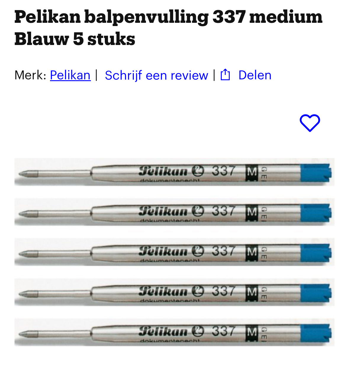 Pelikaan balpenvulling