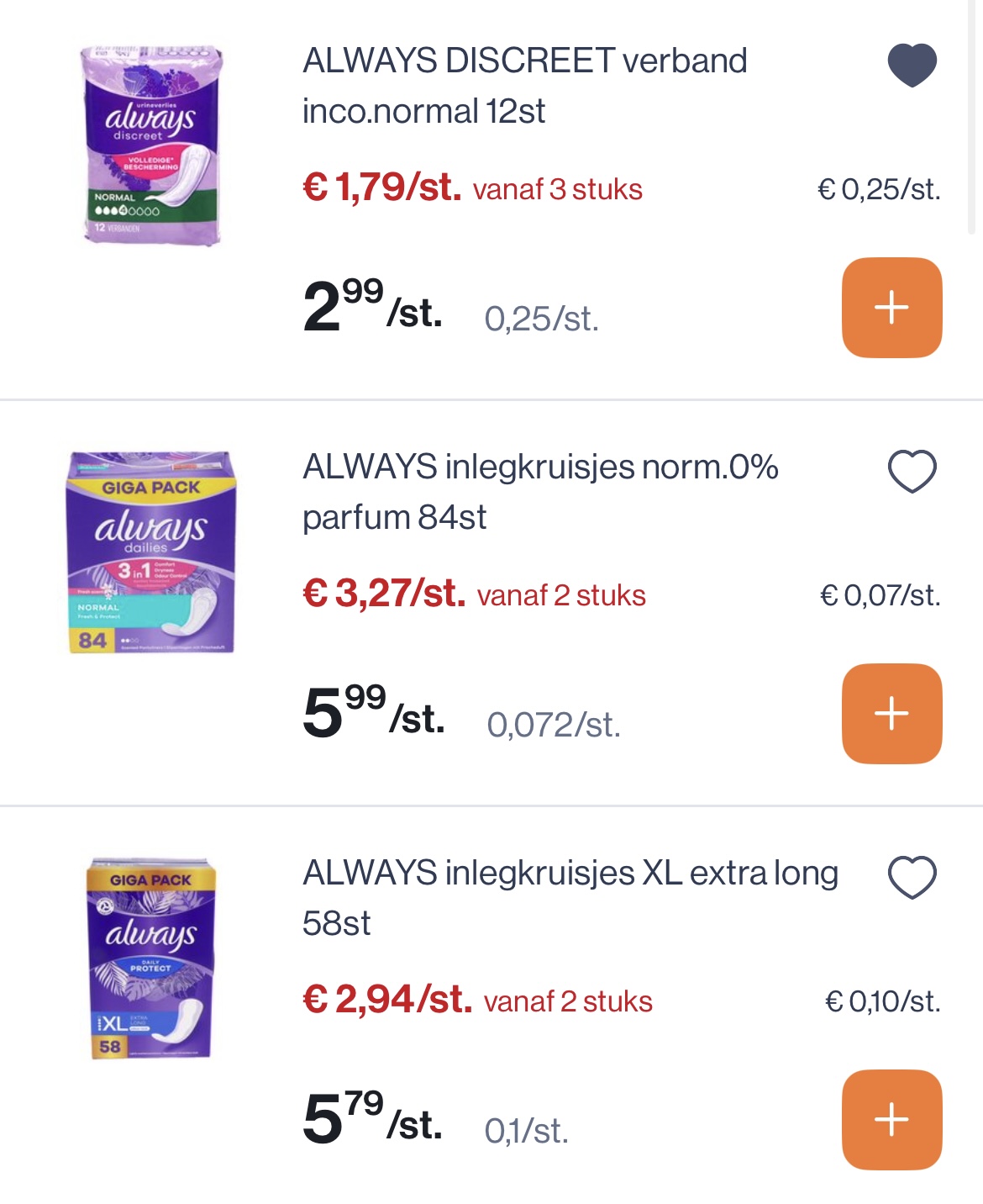 Always en Tampax in promo
