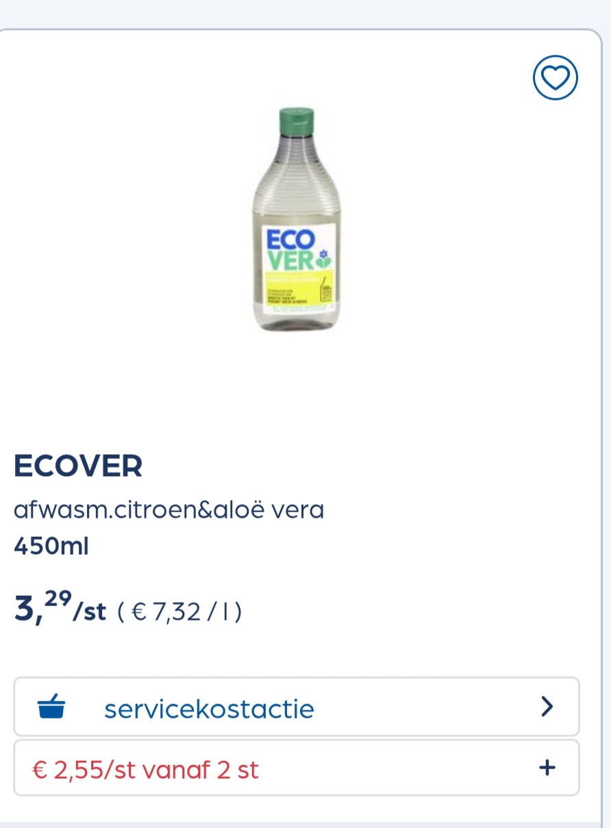 Collect&go ecover afwasm.citroen&aloë vera 450ml