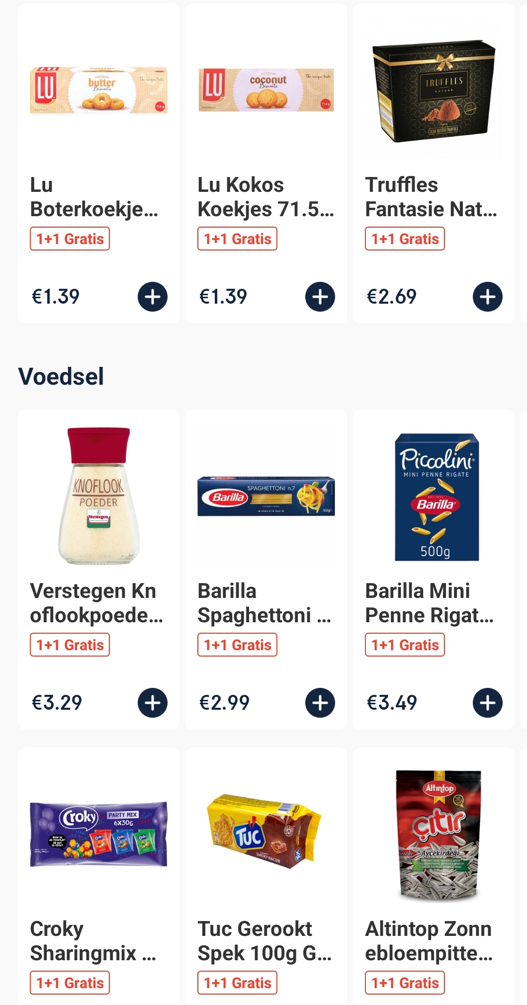 1+1 gratis op tal van producten bij Ochama