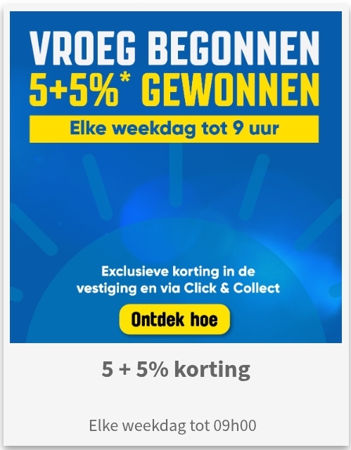 5% vroege vogel korting Toolstation