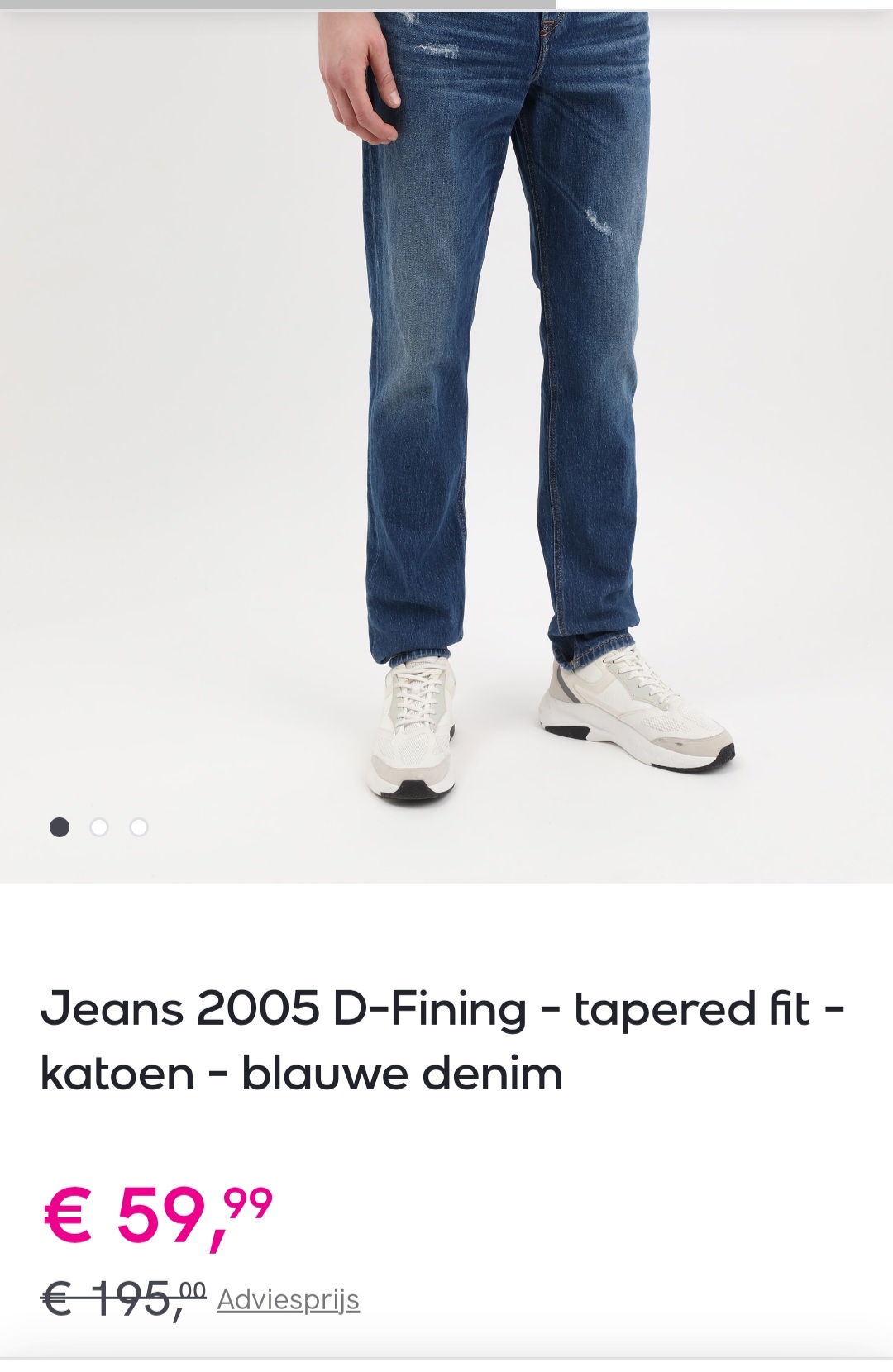 Diesel blauwe jeans voor €59,99 bij veepee.be