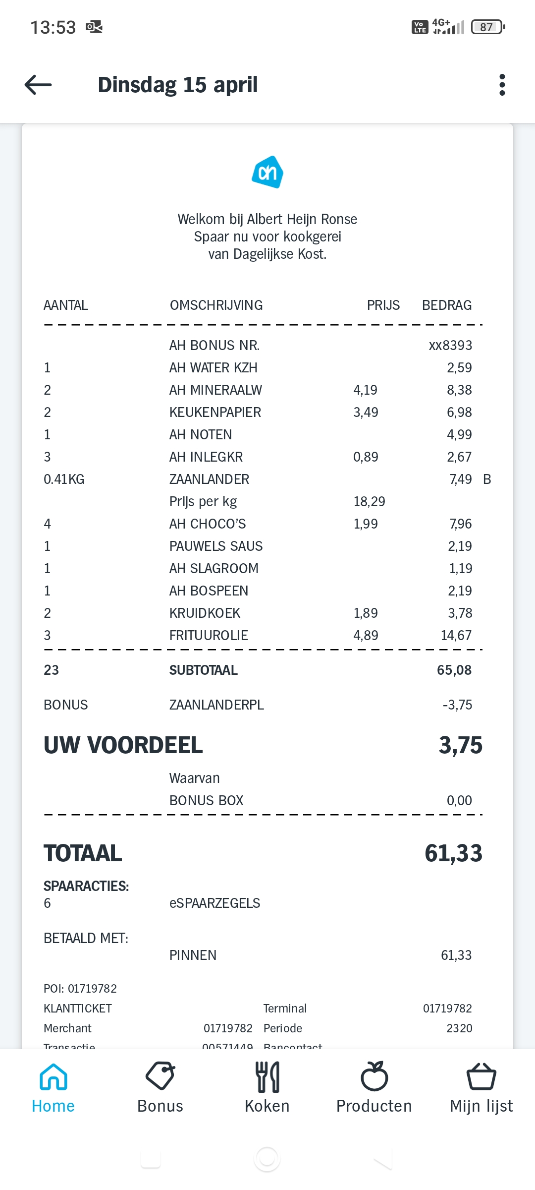 Ah zaanlander €9,15/kg