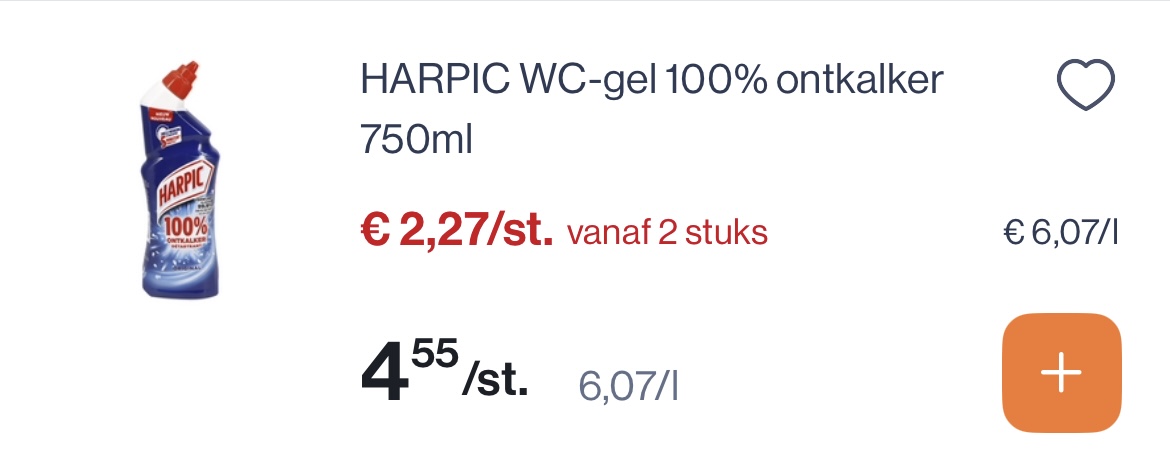 Harpic wc gel en wc blokjes -50%