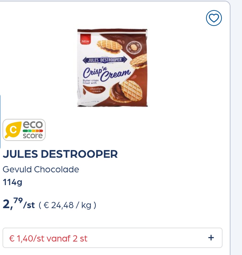Collect&go JULES DESTROOPER Gevuld chocolade, vanille