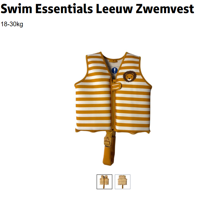 Swim Essentials Leeuw Zwemvest voor €14,99 bij Kruidvat