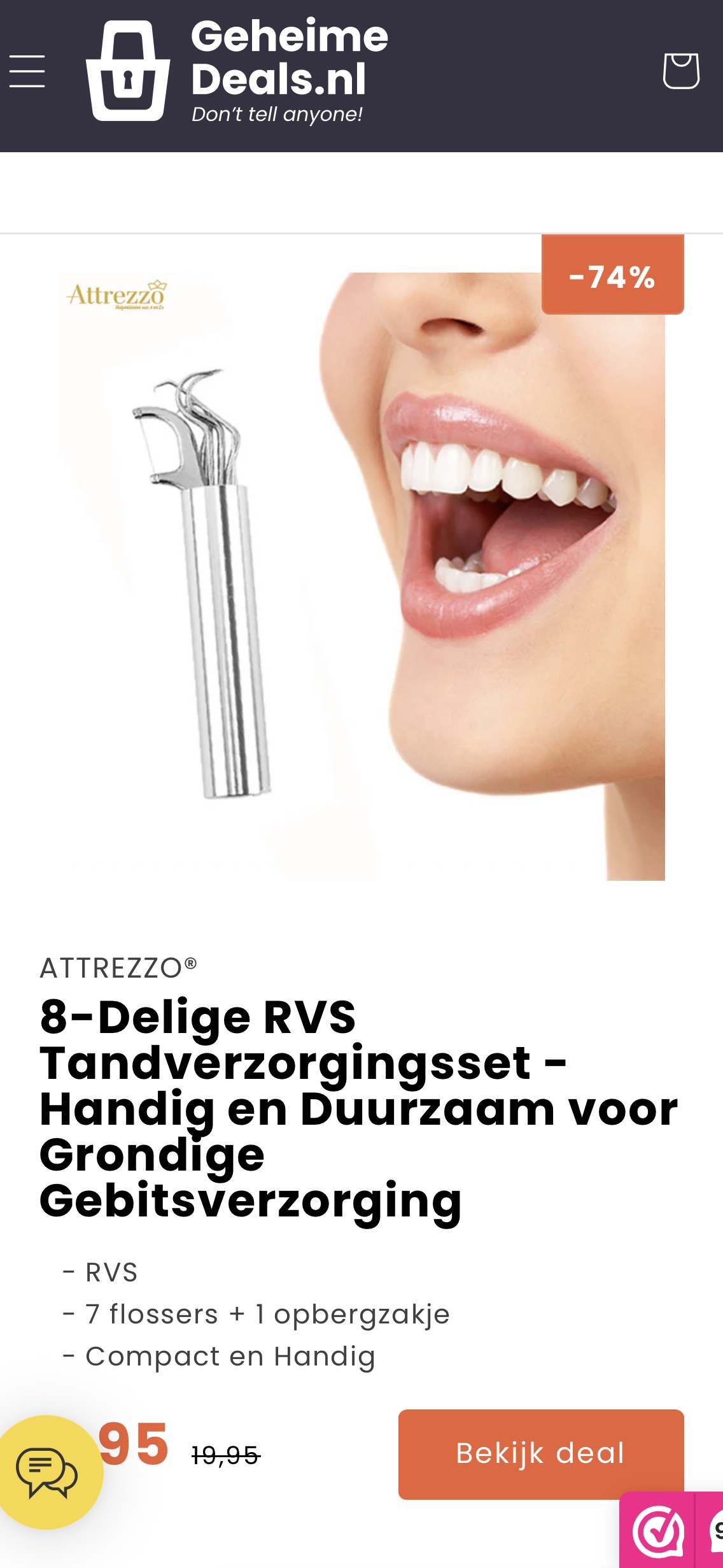 Tandverzorgingsset en opzetborstels