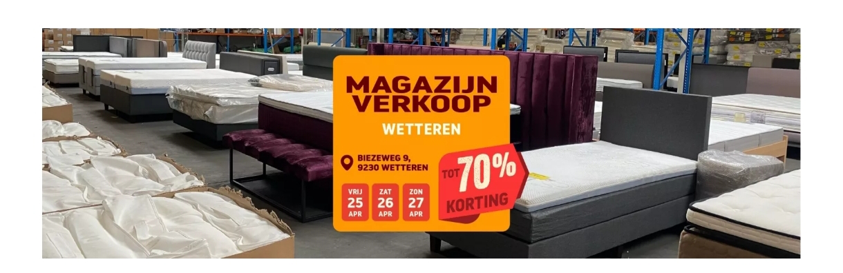 Uitverkoop Sleepworld Wetteren