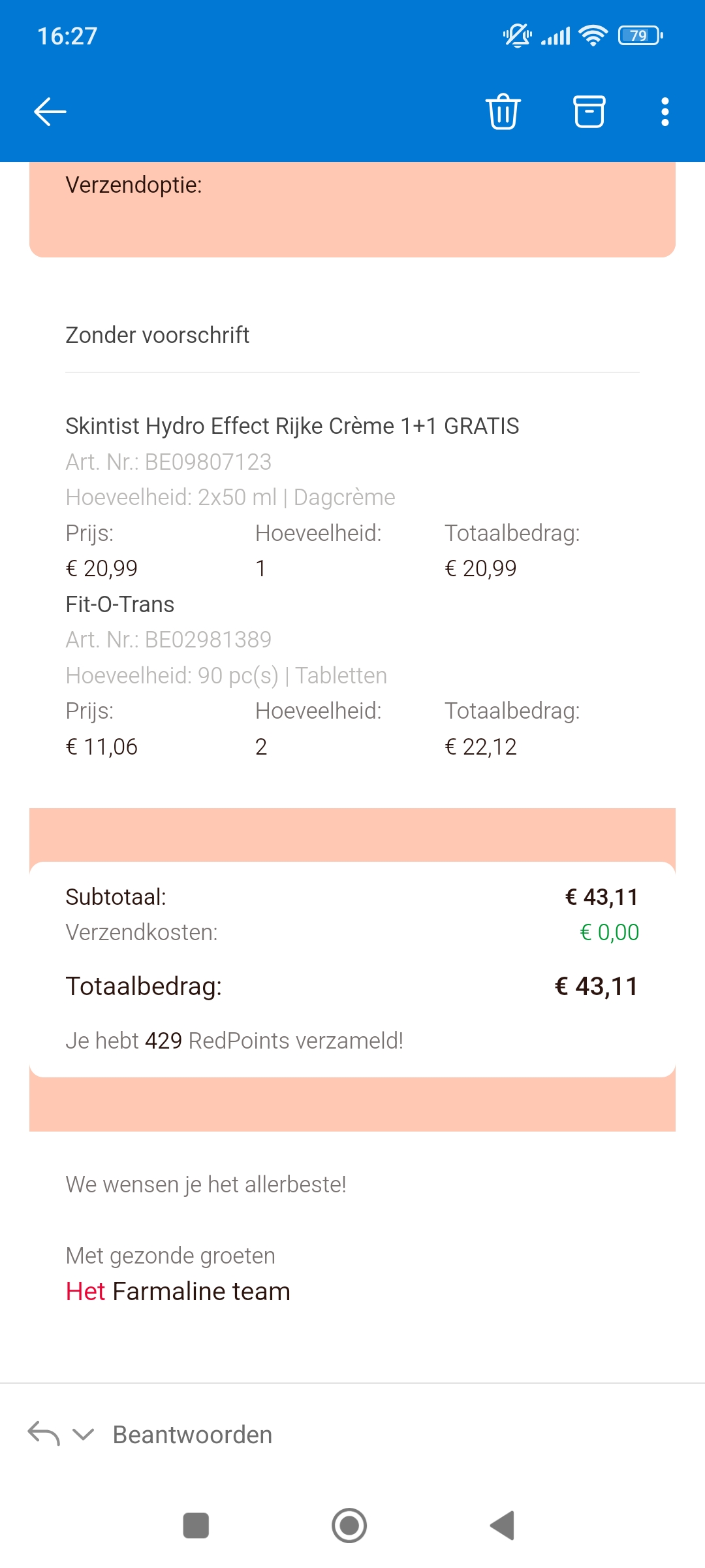 Skintist Hydro Effect Rijke Crème 1+1 GRATIS