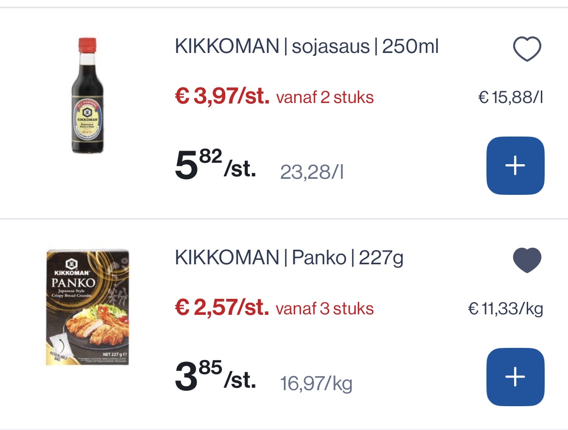 Kikkoman en maille mosterd producten -33,34%