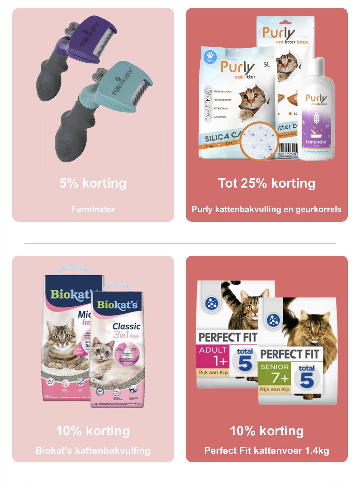 Kattenbakvulling en snacks