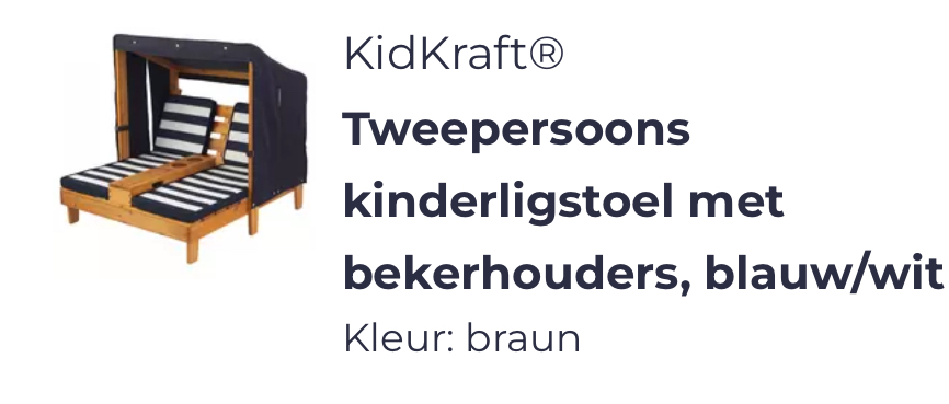 Kidkraft kinderligstoel