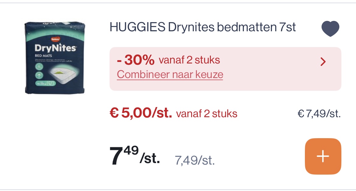 Huggies DryNites bedmatten 7st reactie Kruidvat + 30% extra