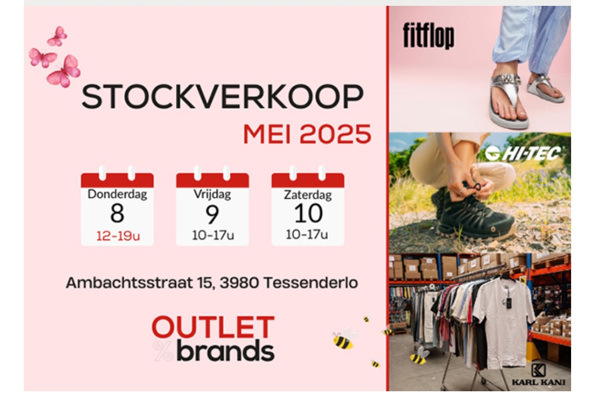 Outlet Brands stockverkoop mei 2025