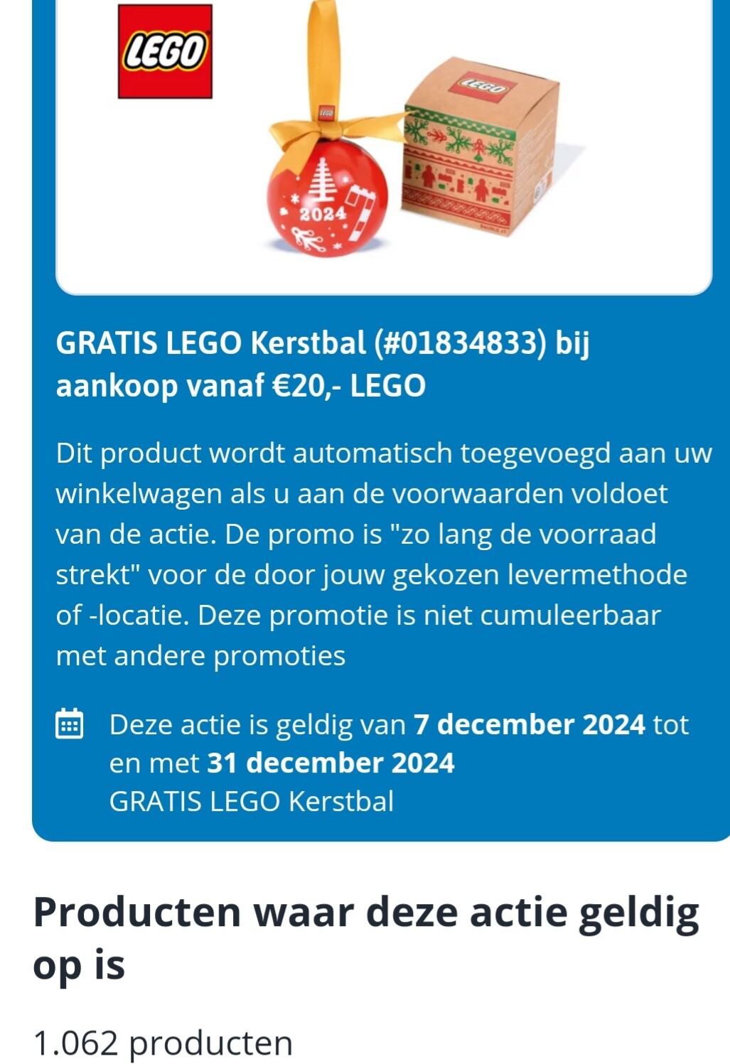 Toychamp GRATIS LEGO Kerstbal 🎄