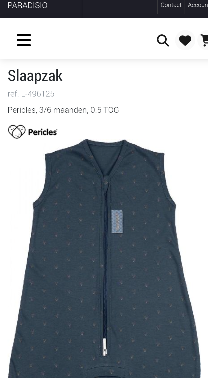 -66,67% slaapzak 70 cm Pericles 👶🏼 3-6 maanden
