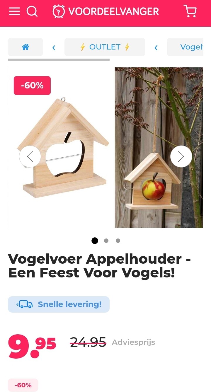 Vogelvoer Appelhouder - Een Feest Voor Vogels! -60%