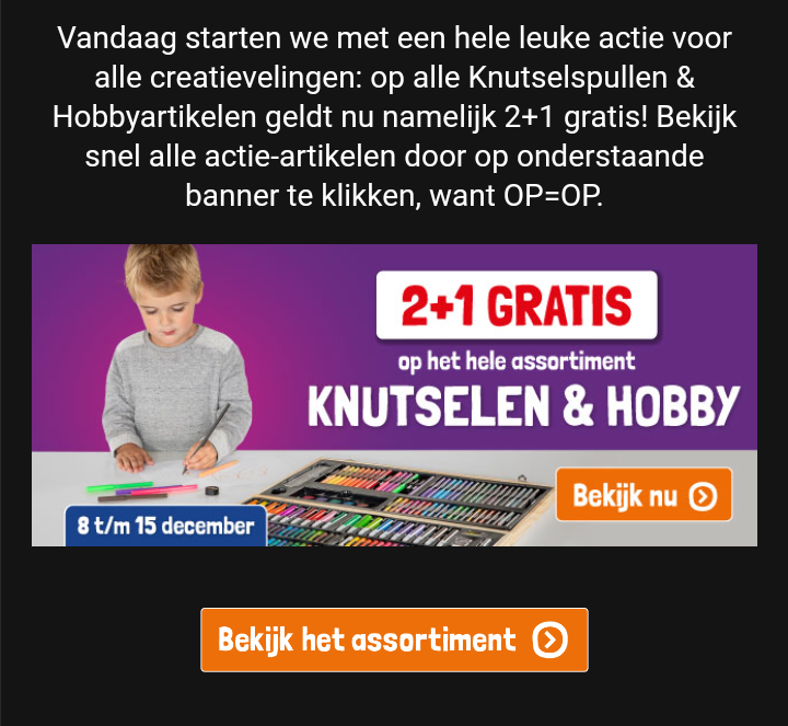 2+1 gratis op knutselen & hobby ✂️