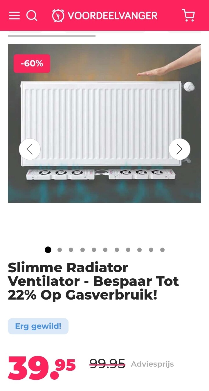 Slimme Radiator Ventilator -60%