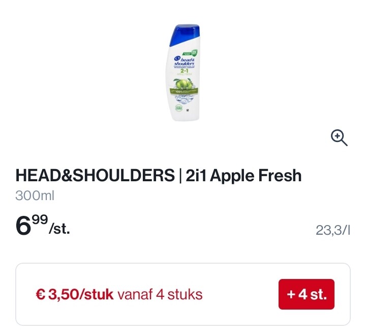 Head en shoulders goedkoper