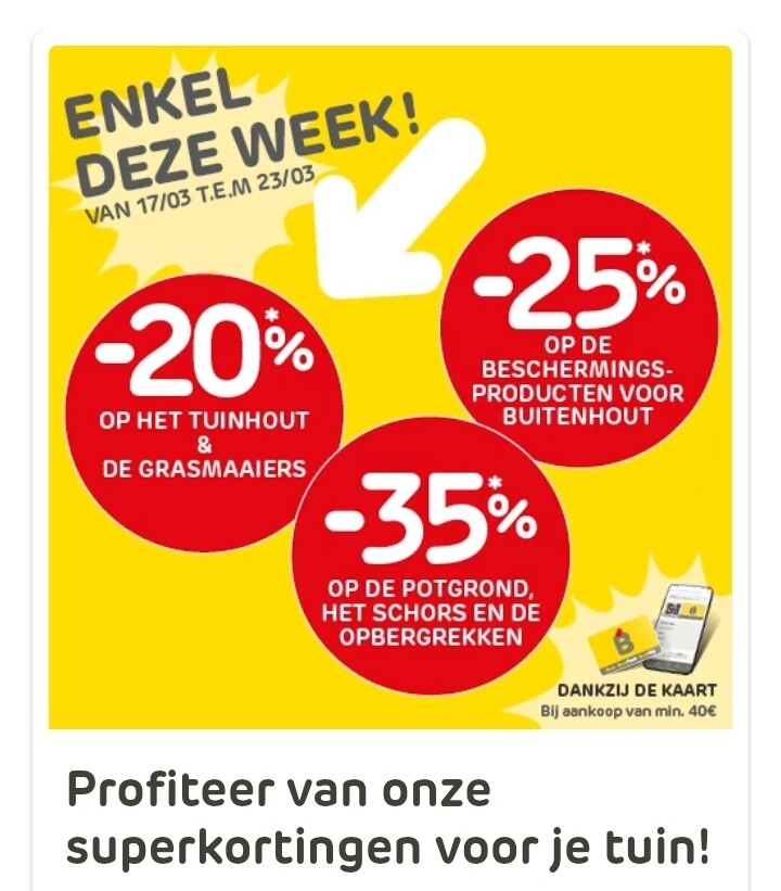 Superkortingen voor je tuin bij Brico