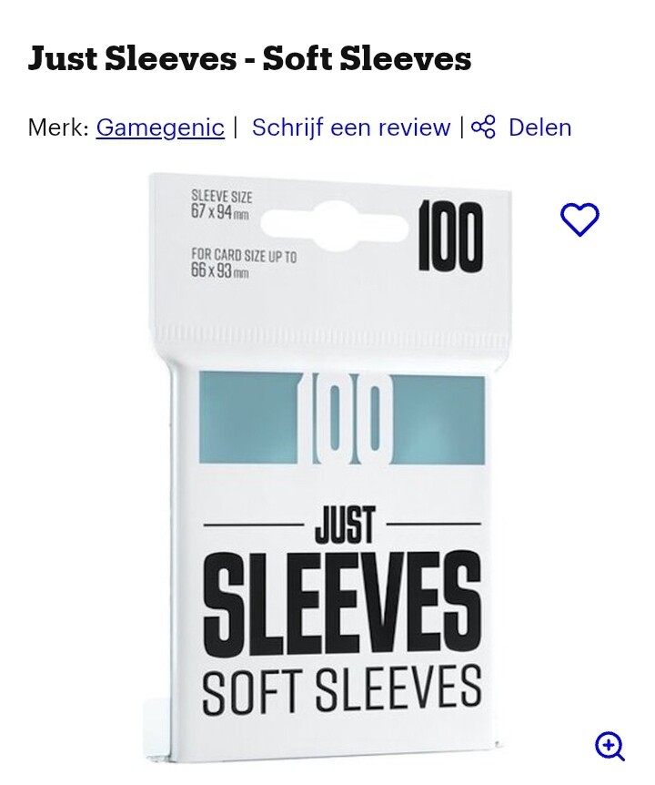 Soft sleeves (insteekhoesjes voor trading cards)
