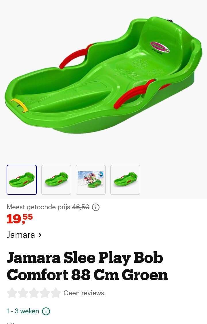 Groene bobslee 88 cm Jalama