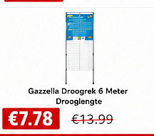 Gazzella Droogrek 6 Meter Drooglengte