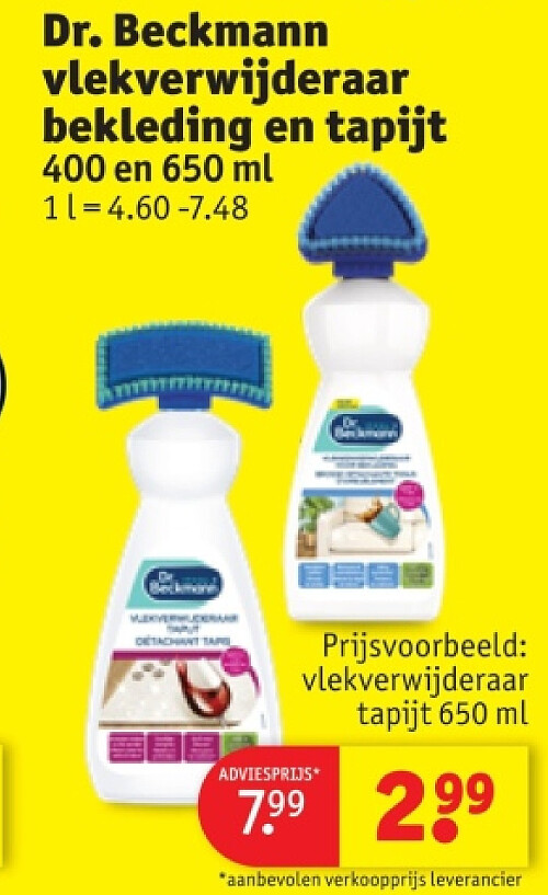 Dr. Beckmann vlekverwijderaar bekleding en tapijt