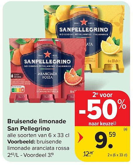 Bruisende limonade San Pellegrino