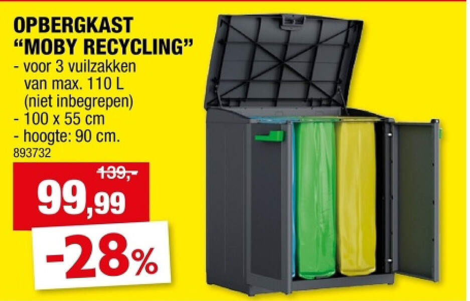 OPBERGKAST "MOBY RECYCLING"