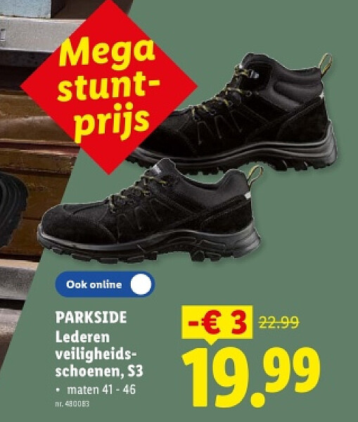 Lederen veiligheidsschoenen, S3