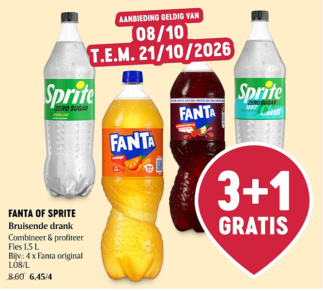 FANTA OF SPRITE Bruisende drank