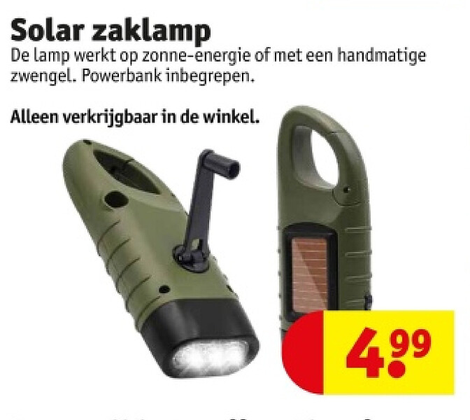 Solar zaklamp