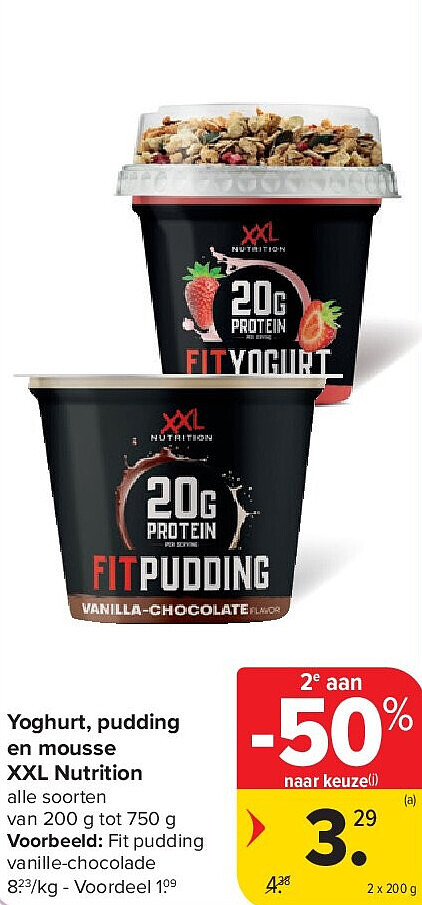 Yoghurt, pudding en mousse XXL Nutrition