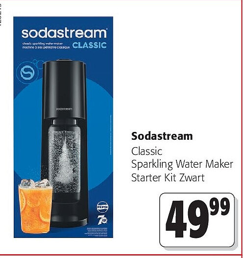 Sodastream Classic Sparkling Water Maker Starter Kit Zwart