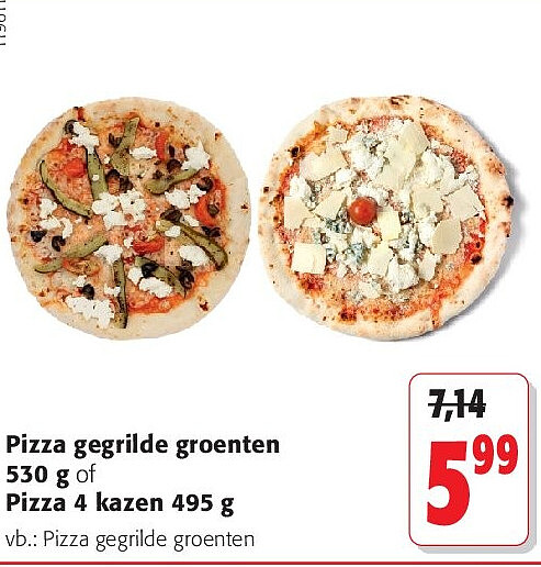 Pizza gegrilde groenten