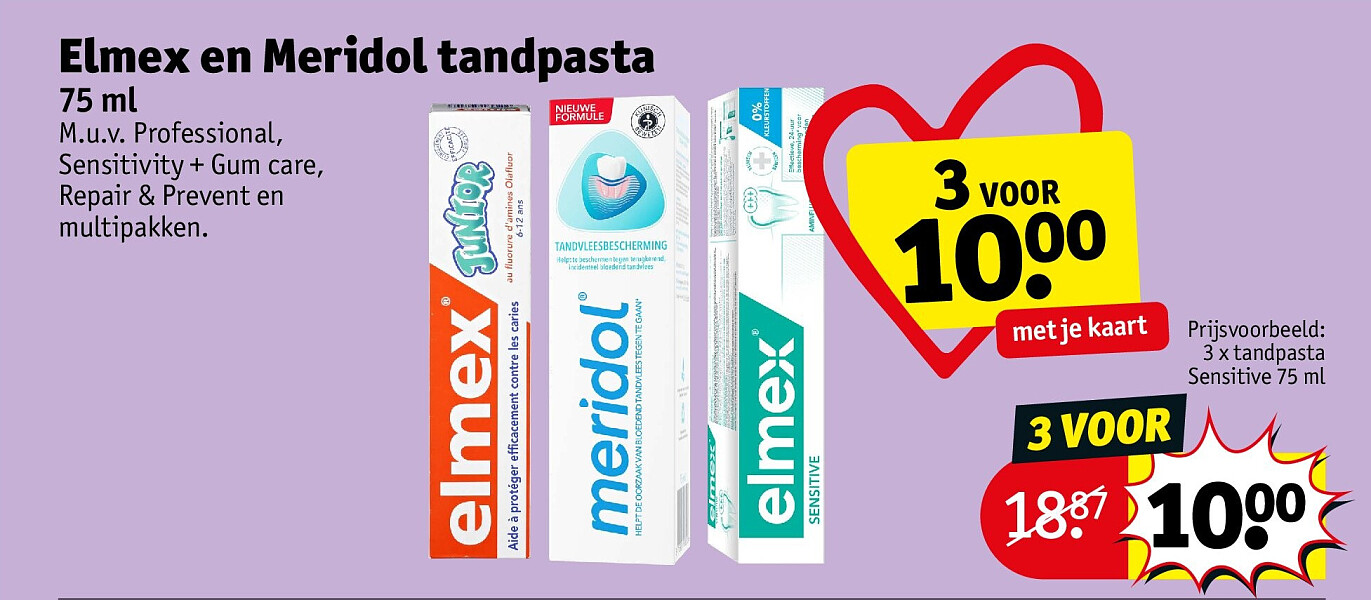Elmex en Meridol tandpasta