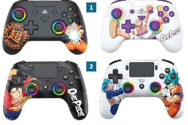 Manette sans fil One Piece ou Dragon Ball Z pour Switch