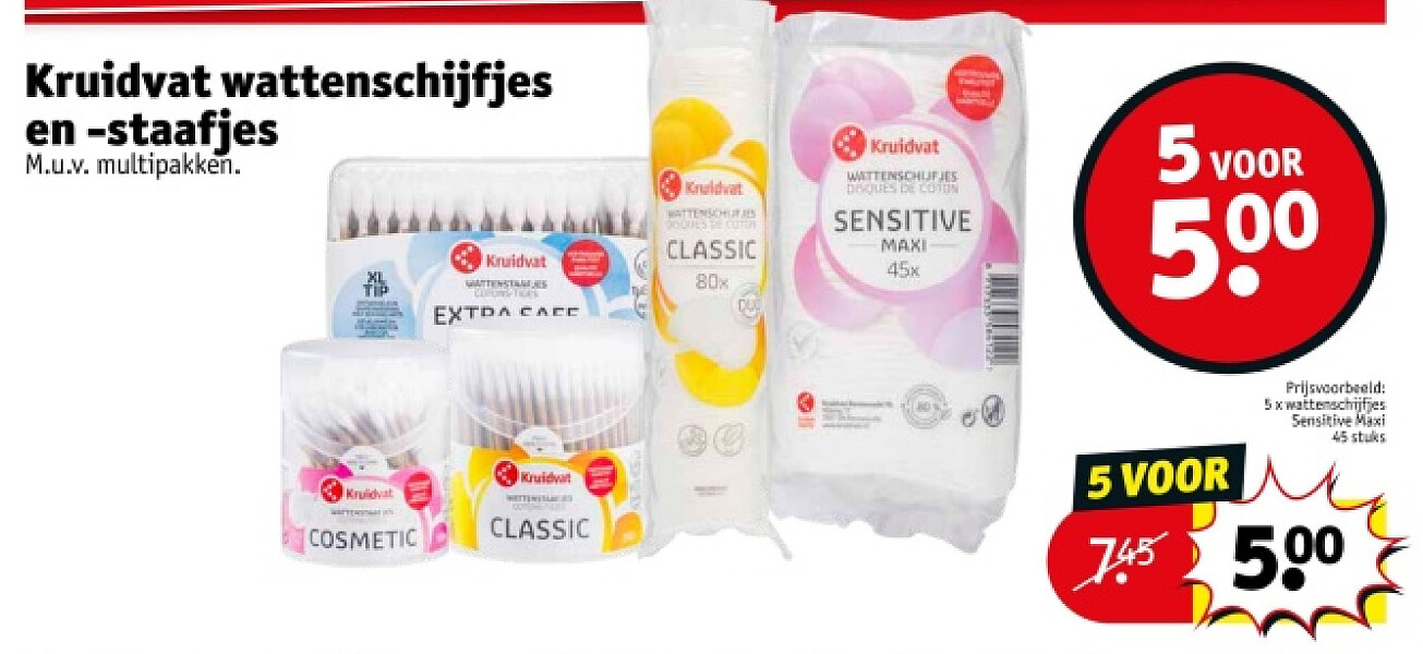 Kruidvat wattenschijfjes en -staafjes