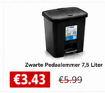 Zwarte Pedaalemmer 7,5 Liter