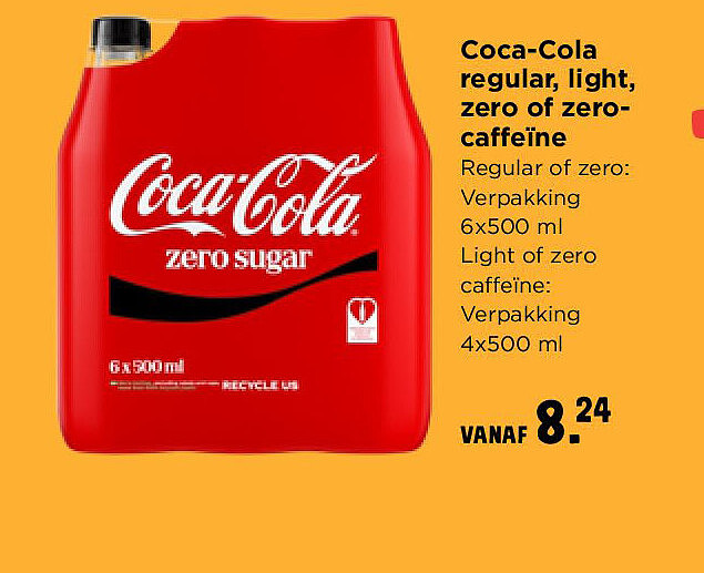 Coca-Cola regular, light, zero of zerocaffeïne