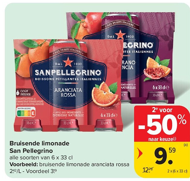Bruisende limonade San Pellegrino